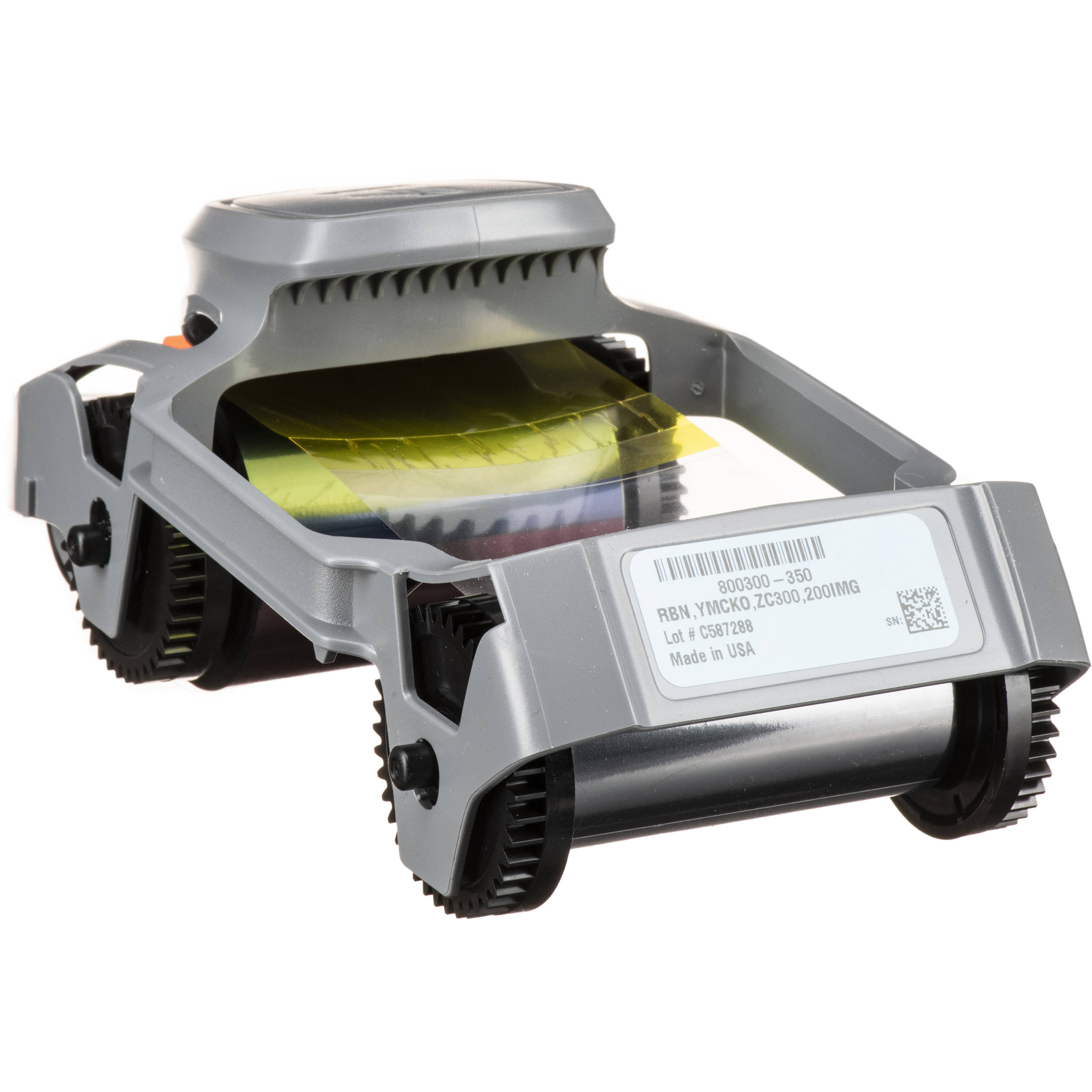 Zebra 800300-350 YMCKO card printer ribbon for 200 images — view 2
