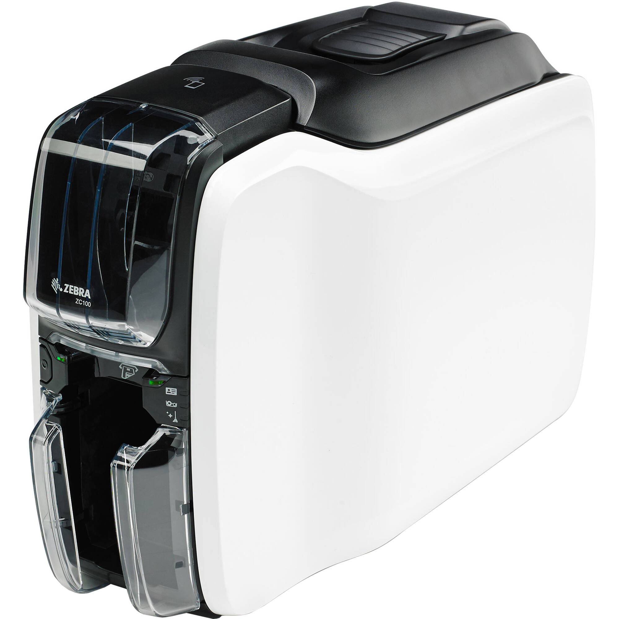 Card Printer ZC100, Single Sided, US Cord, USB Only, ISO HiCo/LoCo Mag S/W Selectable, Windows Driver — view 3