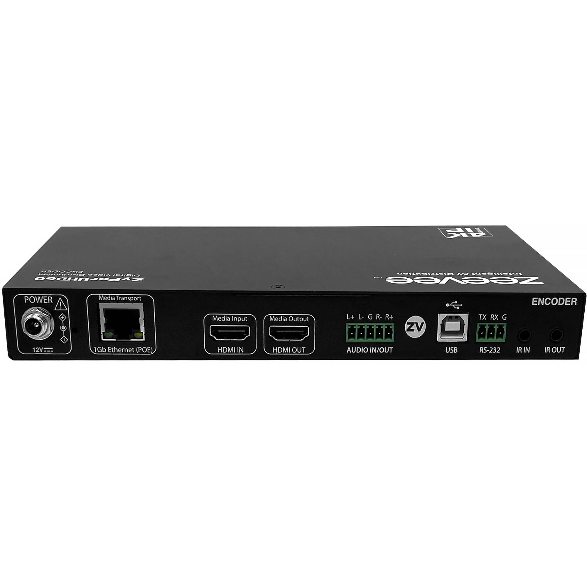 Kramer ZYPERUHD60 ZUHD60-1E encoder with HDMI loopout for single-LAN AV-over-IP video distribution — view 2
