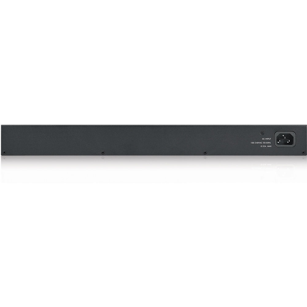 Zyxel GS1900-24 fanless 24-port Gigabit web-managed rackmount switch with 2 SFP uplinks — view 3