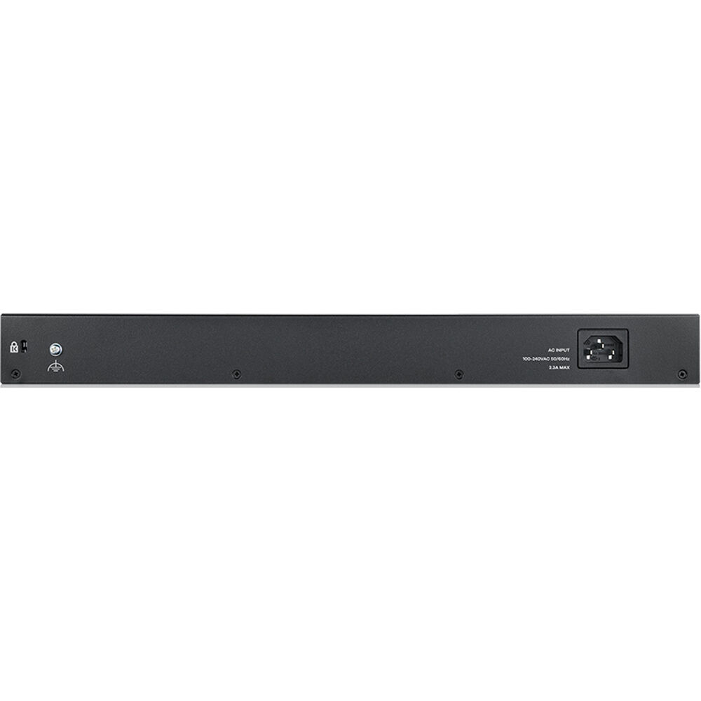 Zyxel GS1900-24HPV2 smart managed 24-port Gigabit PoE+ switch front view — view 4