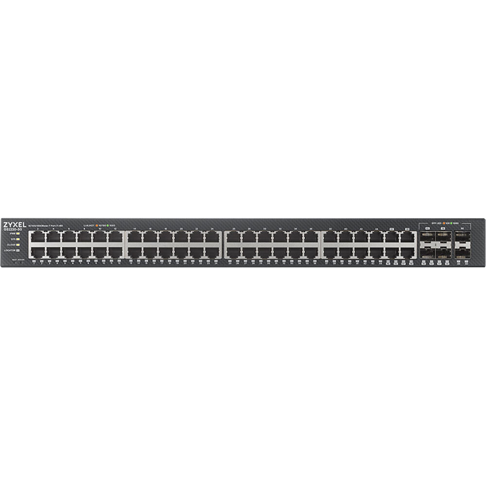 Zyxel GS2220-50 48-port Gigabit managed switch for Layer 2 access networking — view 2